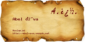 Abel Éva névjegykártya