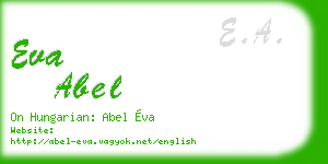 eva abel business card